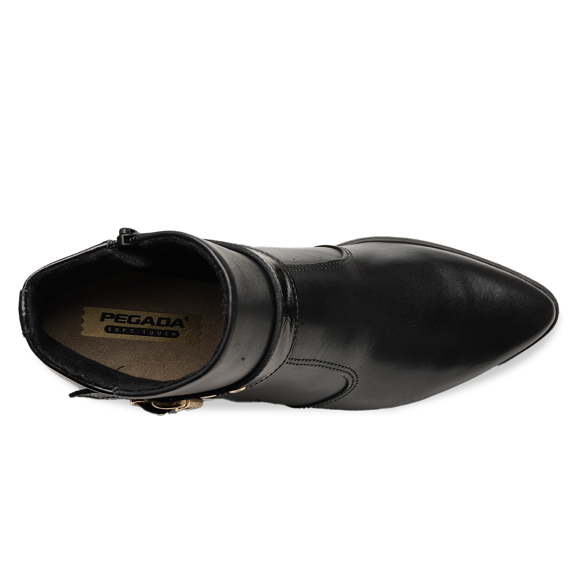BOTIN MUJER PEGADA CUERO VESTIR PRETO 280902-04