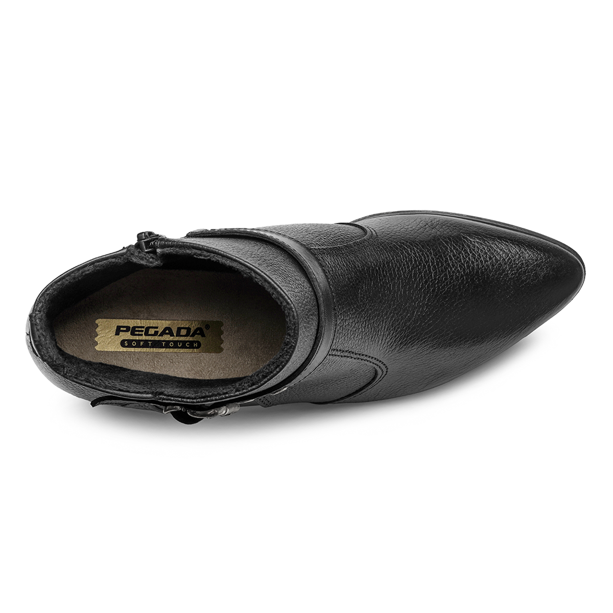 BOTIN MUJER PEGADA CUERO VESTIR PRETO 280902-06