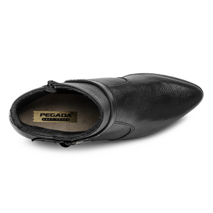 BOTIN MUJER PEGADA CUERO VESTIR PRETO 280902-06