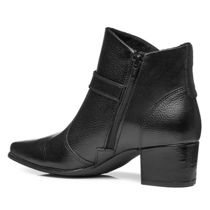 BOTIN MUJER PEGADA CUERO VESTIR PRETO 280902-06