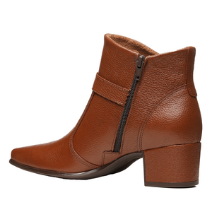 BOTIN MUJER PEGADA CUERO VESTIR TERRACOTA 280902-09
