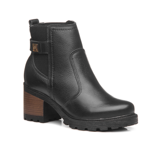 BOTIN MUJER PEGADA CUERO CASUAL PRETO 281309-05