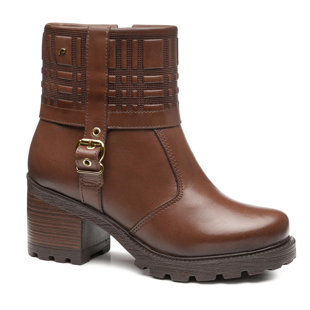 BOTIN MUJER PEGADA CUERO CASUAL PINHAO 281311-02