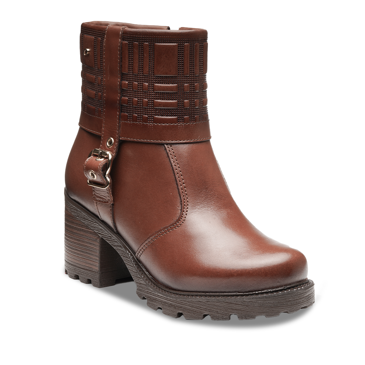 BOTIN MUJER PEGADA CUERO CASUAL PINHAO 281311-02