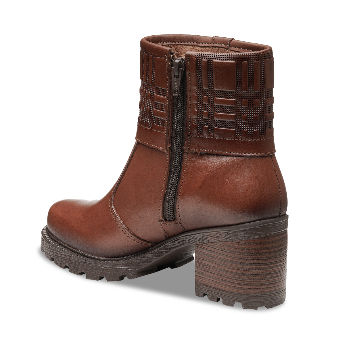 BOTIN MUJER PEGADA CUERO CASUAL PINHAO 281311-02