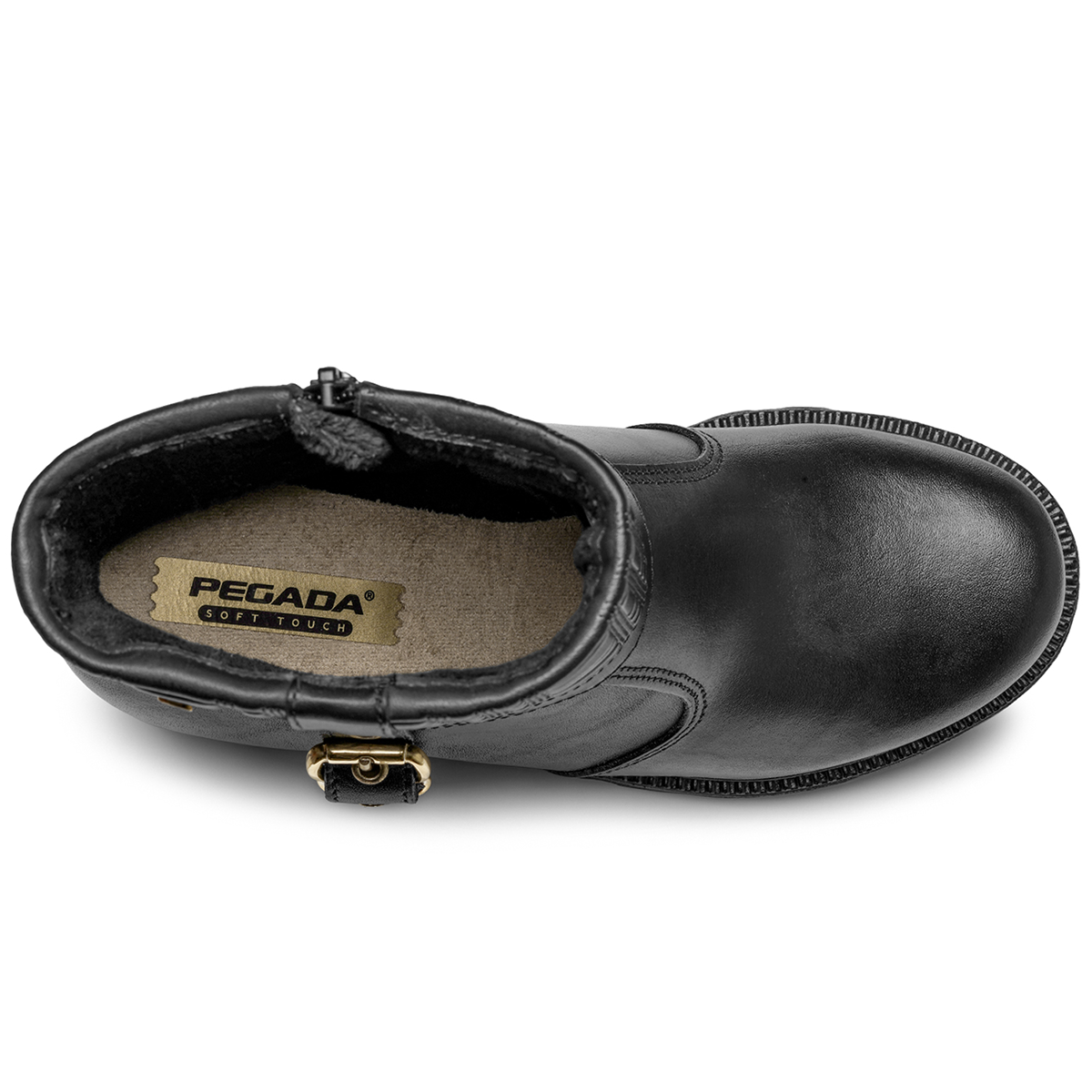 BOTIN MUJER PEGADA CUERO CASUAL PRETO 281311-05