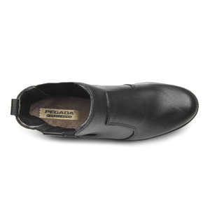BOTIN MUJER PEGADA CUERO CASUAL PRETO 282003-11