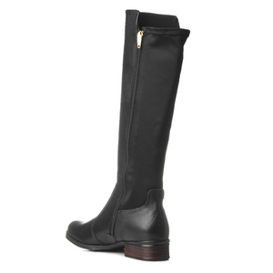 BOTA MUJER PEGADA CUERO VESTIR PRETO 282063-03