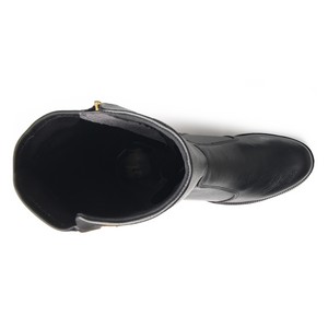 BOTA MUJER PEGADA CUERO VESTIR PRETO 282063-03