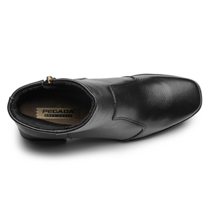 BOTIN MUJER PEGADA CUERO VESTIR PRETO 282301-05