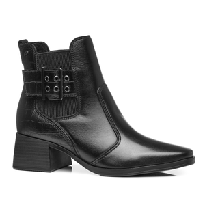 BOTIN MUJER PEGADA CUERO VESTIR PRETO 282351-05