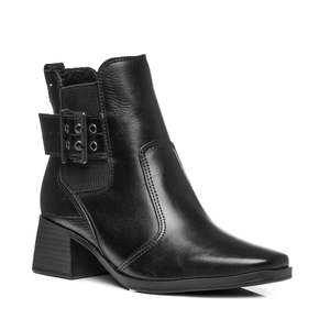BOTIN MUJER PEGADA CUERO VESTIR PRETO 282351-05