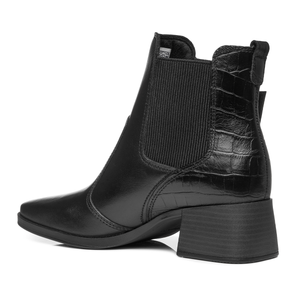 BOTIN MUJER PEGADA CUERO VESTIR PRETO 282351-05