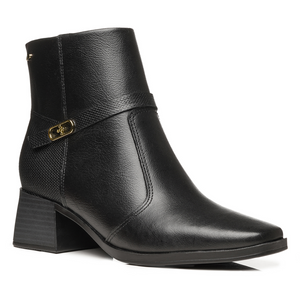 BOTIN MUJER PEGADA CUERO VESTIR PRETO 282355-04
