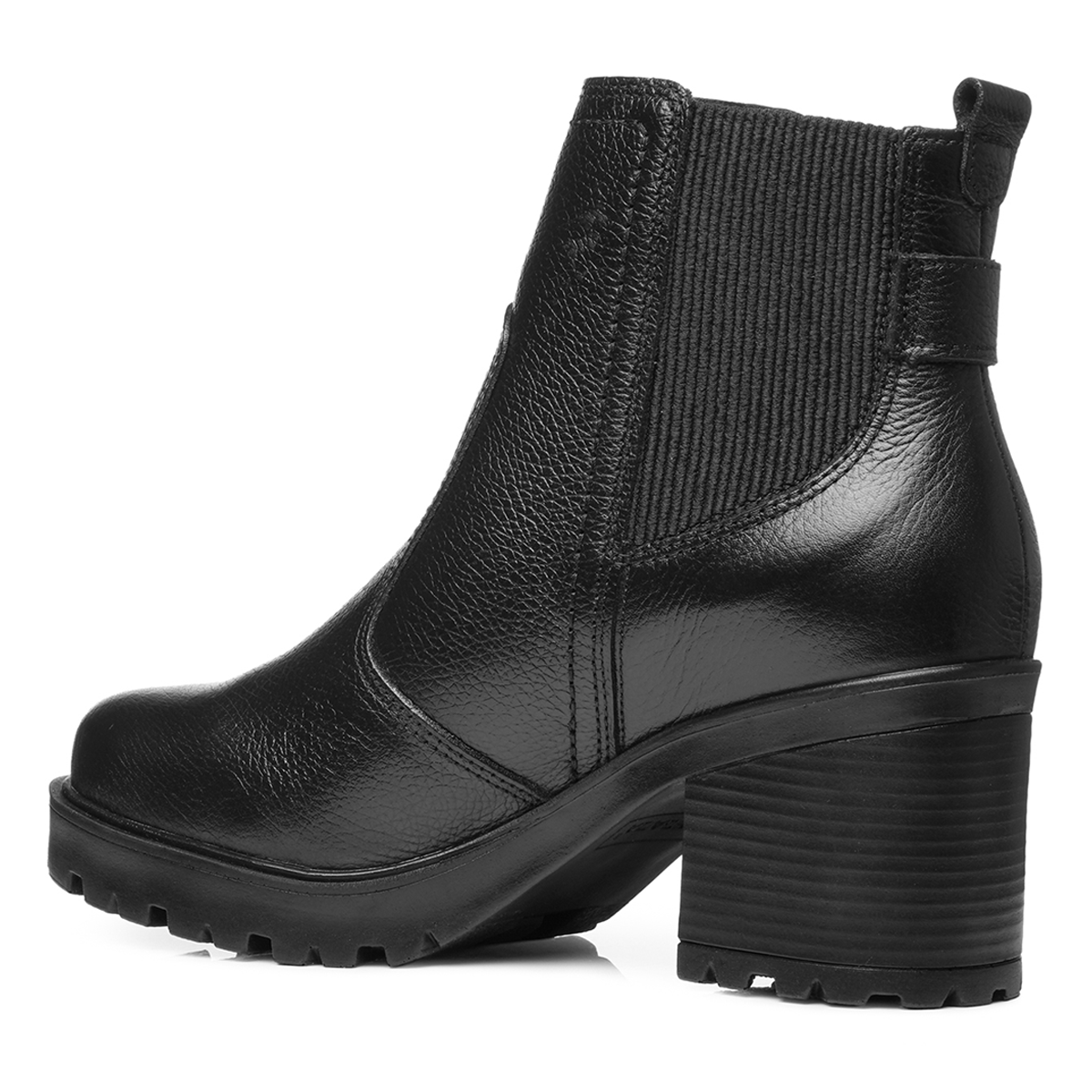 BOTIN MUJER PEGADA CUERO VESTIR PRETO 282603-02