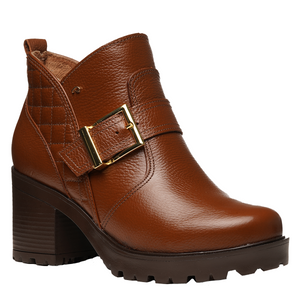 BOTIN MUJER PEGADA CUERO VESTIR TERRACOTA 282604-03