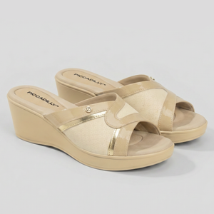 SANDALIA JOANETE MUJER PICCADILLY BRULE/OURO/OFF WHITE 54043700000009