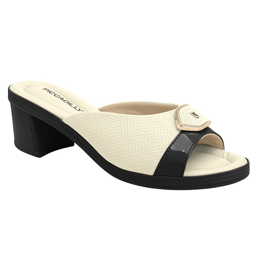 SANDALIA JOANETE MUJER PICCADILLY OFF WHITE/PRETO 56605700000005
