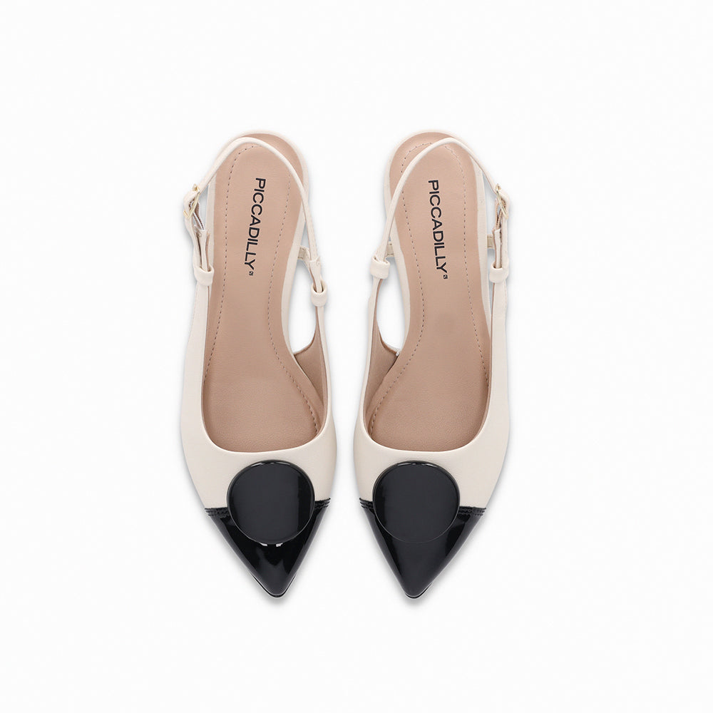 ZAPATO MUJER PICCADILLY VESTIR OFF WHITE/PRETO 73908500000001