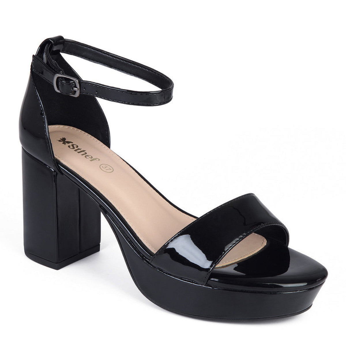 SANDALIA MUJER STHEF VESTIR NEGRO CHAROL 7906
