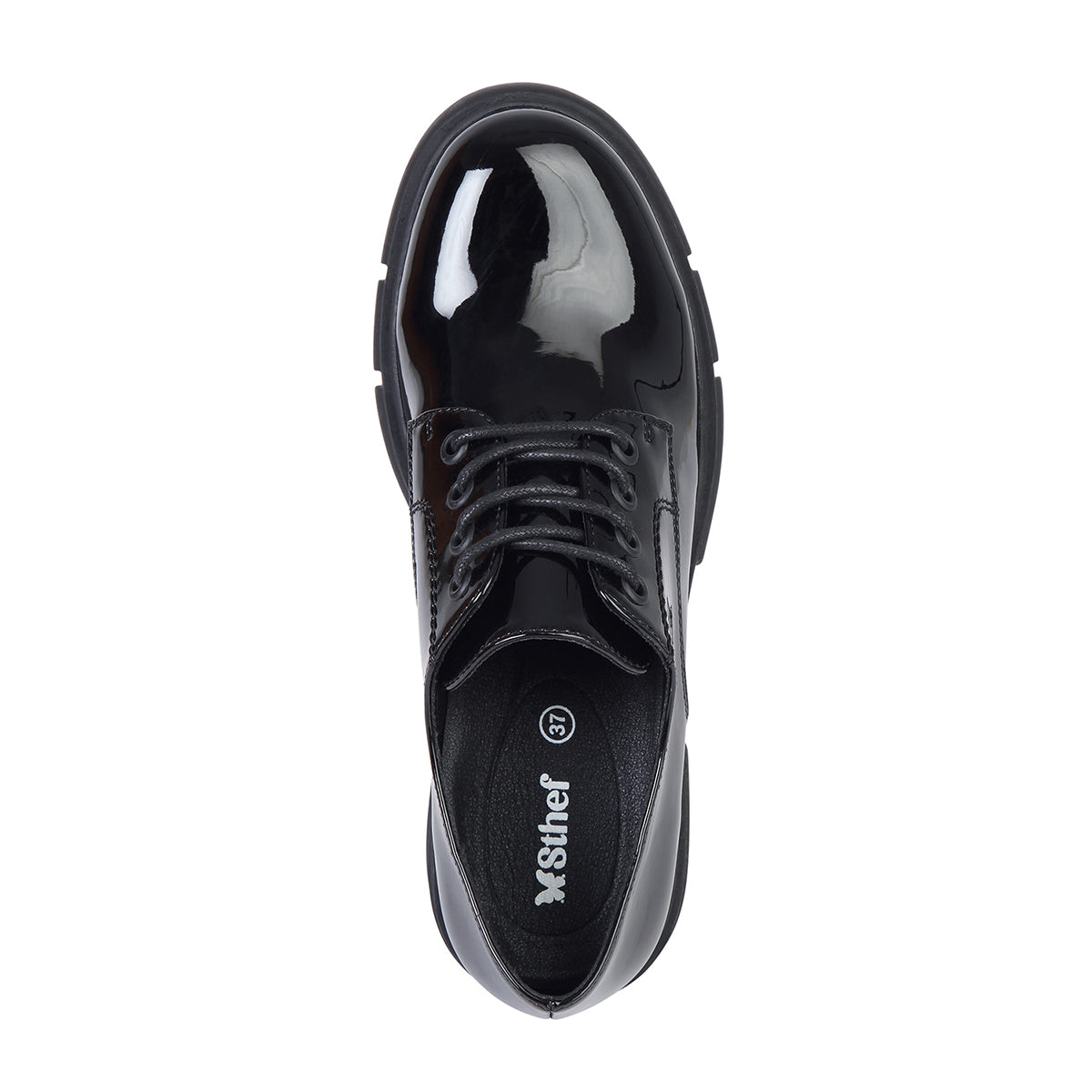 MOCASIN MUJER STHEF NEGRO CHAROL 7950