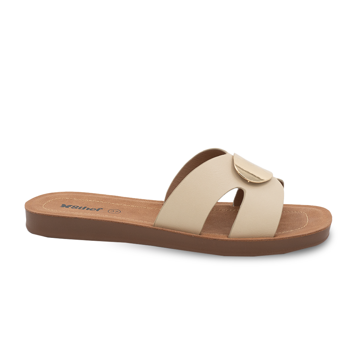 SANDALIA MUJER STHEF CASUAL BEIGE 8165