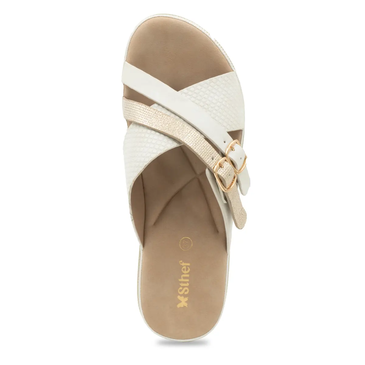 SANDALIA MUJER STHEF CASUAL OFF WHITE 8191 Sthef