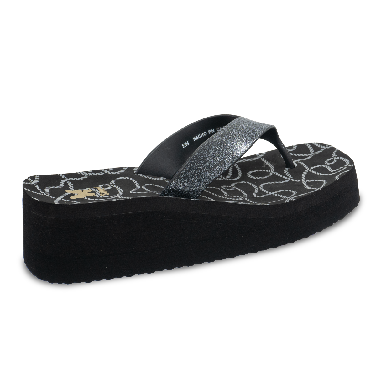 SANDALIA MUJER STHEF PLAYERA NEGRO 8205