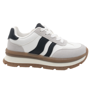 ZAPATILLA MUJER STHEF CASUAL BLANCO/NEGRO 8263