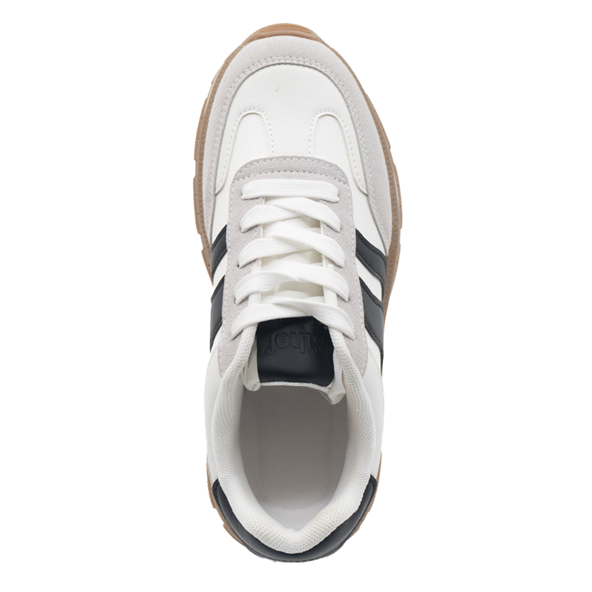 ZAPATILLA MUJER STHEF CASUAL BLANCO/NEGRO 8263