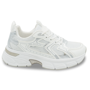 ZAPATILLA MUJER STHEF CASUAL BLANCO/PLATA 8264