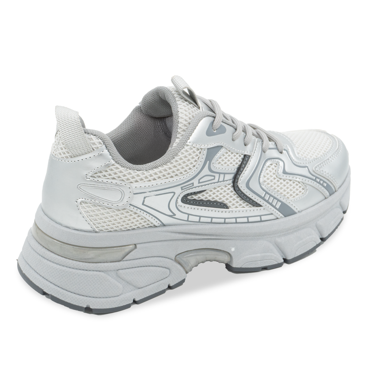ZAPATILLA MUJER STHEF CASUAL PLATA 8264