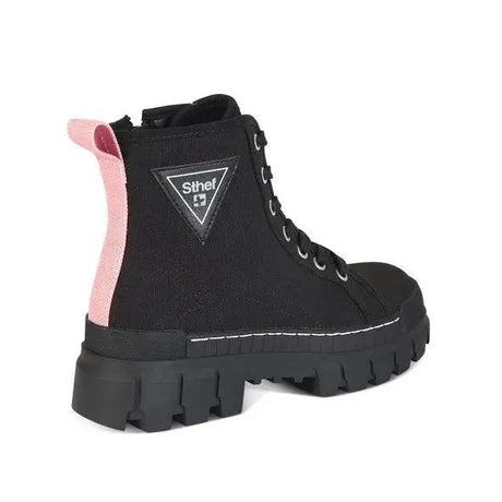 Botines Combat Mujer 7608 NEGRO-STHEF