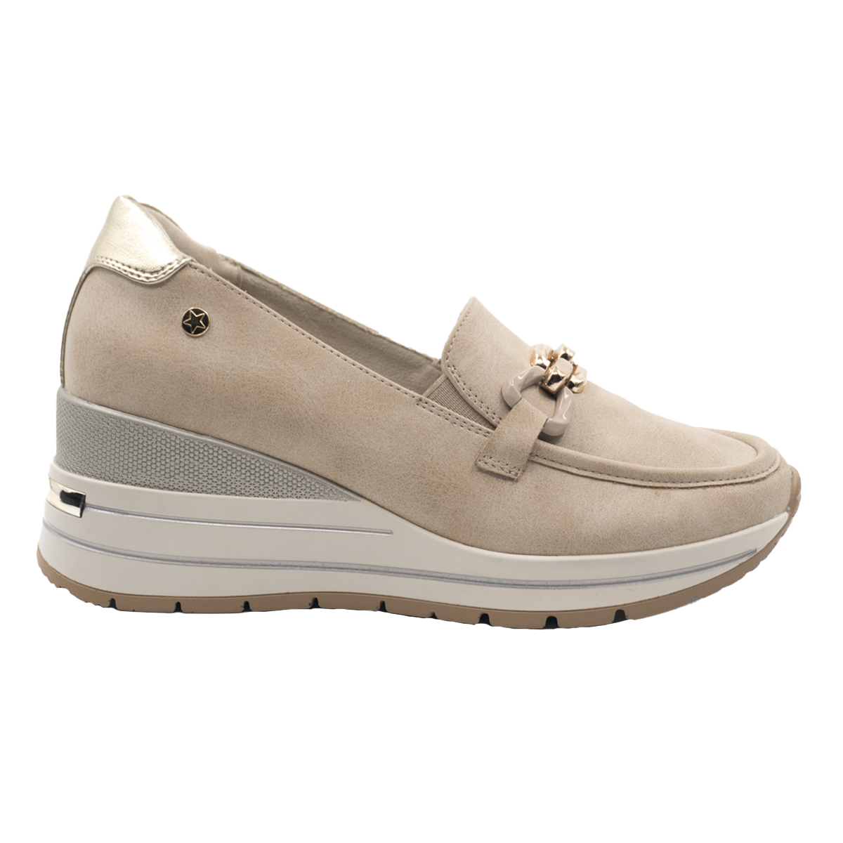 MOCASIN MUJER STHEF BEIGE 8274