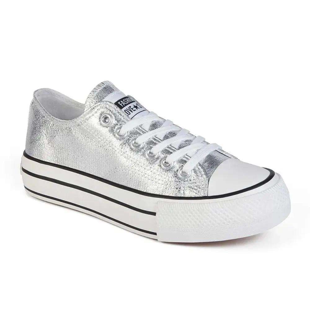 ZAPATILLA MUJER STHEF CASUAL PLATA 8081 Sthef
