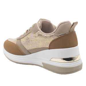 ZAPATILLA MUJER STHEF CASUAL BEIGE 8284