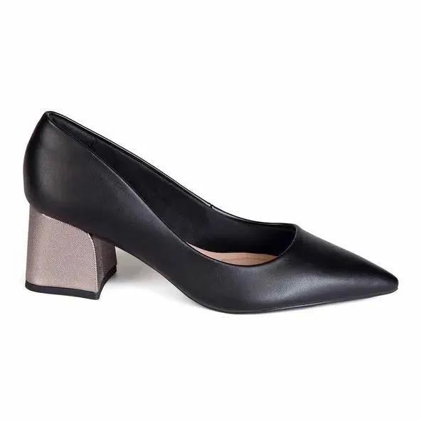 ZAPATO MUJER MIKAELA VESTIR PRETO/GRAFITE 20462-01 Mikaela