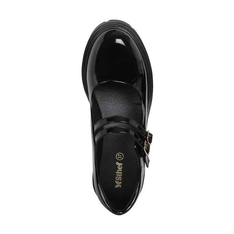 Mocasin Mujer 8119 Negro Charol Sthef