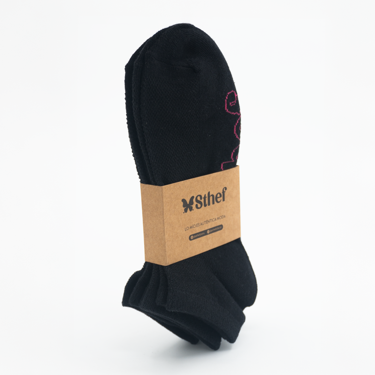 MEDIAS PACK DE 03 UNDS STHEF NEGRO 8368