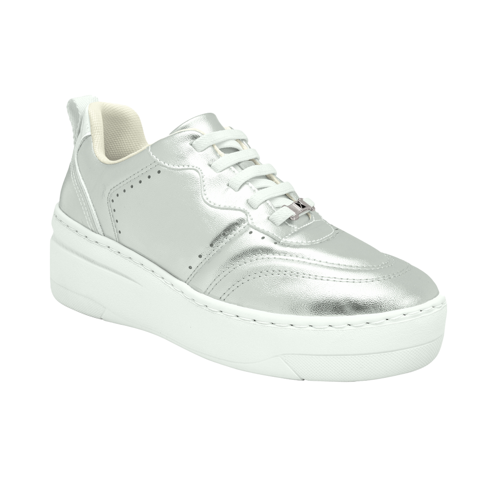 ZAPATILLA MUJER PICCADILLY PRATA/BRANCO NEVE 91500500000001