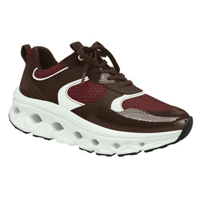 ZAPATILLA MAXI MUJER PICCADILLY CACAU/BRANCO NEVE/BURGUNDY 94801900000011