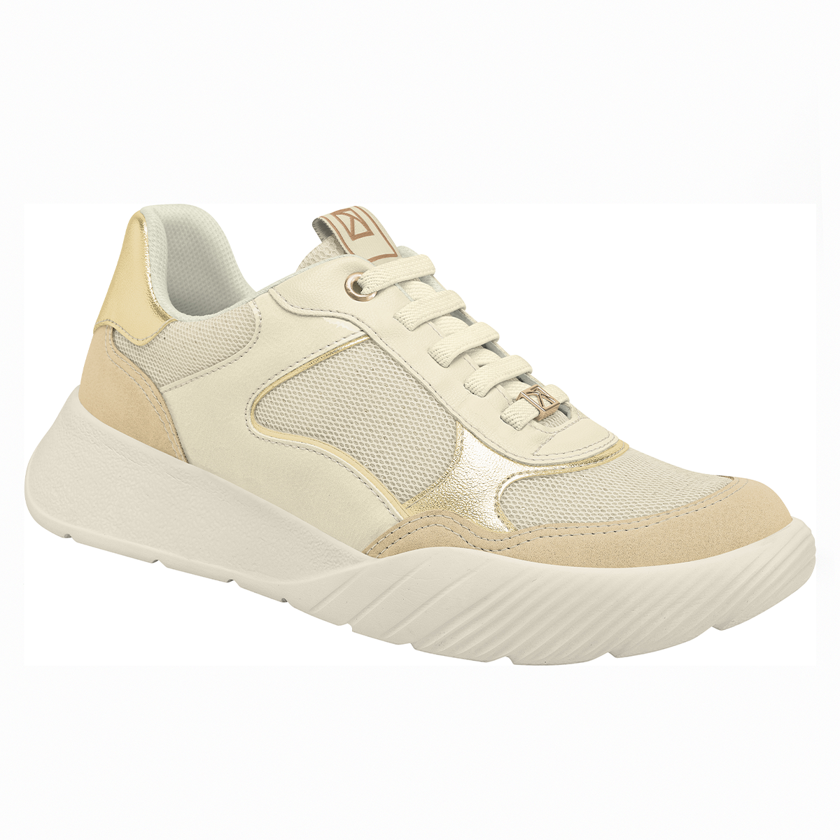 ZAPATILA FASCITE MUJER PICCADILLY BRULE/OFF WHITE/OURO 94903300000001