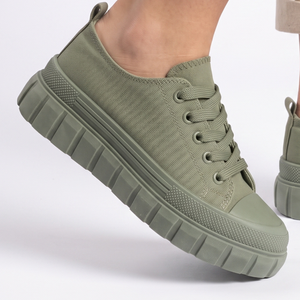 ZAPATILLA MUJER STHEF URBANA OLIVO 7569 TXTL