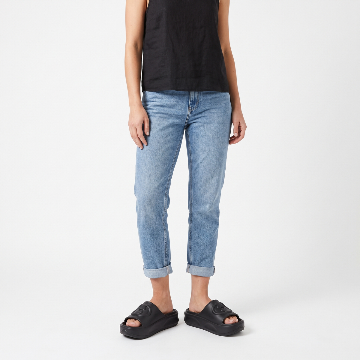 SANDALIA MUJER STHEF CASUAL NEGRO 7886