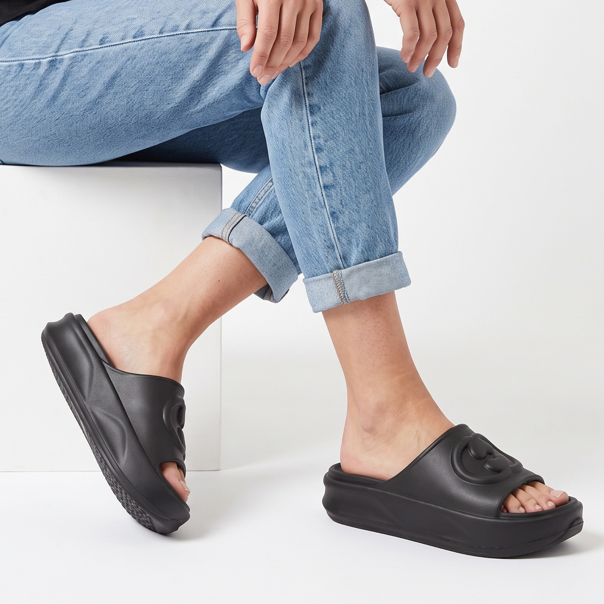 SANDALIA MUJER STHEF CASUAL NEGRO 7886
