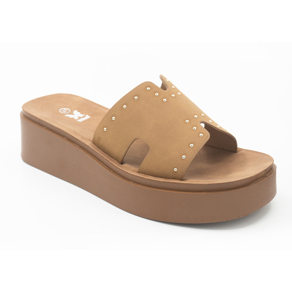 SANDALIA MUJER STHEF CASUAL CAMEL 8431