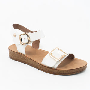 SANDALIA MUJER STHEF CASUAL BLANCO 8463