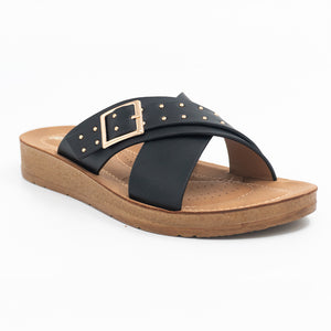 SANDALIA MUJER STHEF CASUAL NEGRO 8464