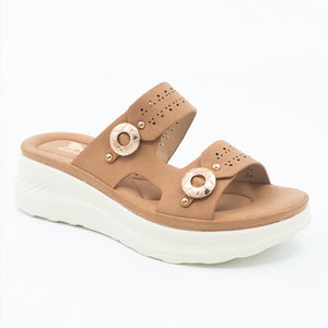 SANDALIA MUJER STHEF CASUAL CAMEL 8466