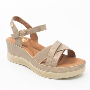 SANDALIA MUJER STHEF CASUAL KHAKI 8443